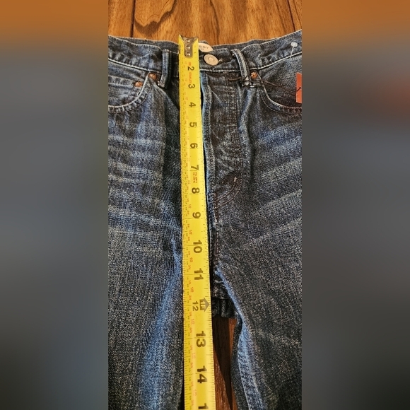 Moussy Vintage MV Capac Wide Straight Cropped high rise Jean 24 blue cotton nwt - Picture 10 of 15